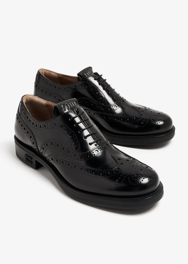 Miu Miu x Church's Oxford Brogue shoes for Women - Black in