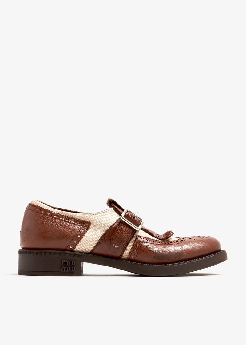 24PF new/MiuMiu xChurch’sモンクブローグシューズ Shoes Brown 24PF new/MiuMiu xChurch'sモンクブローグシューズ Shoes Brown