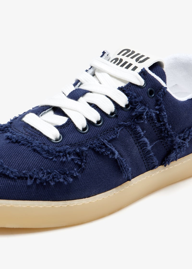 Miu Miu Denim sneakers for Women - Blue in UAE | Level Shoes