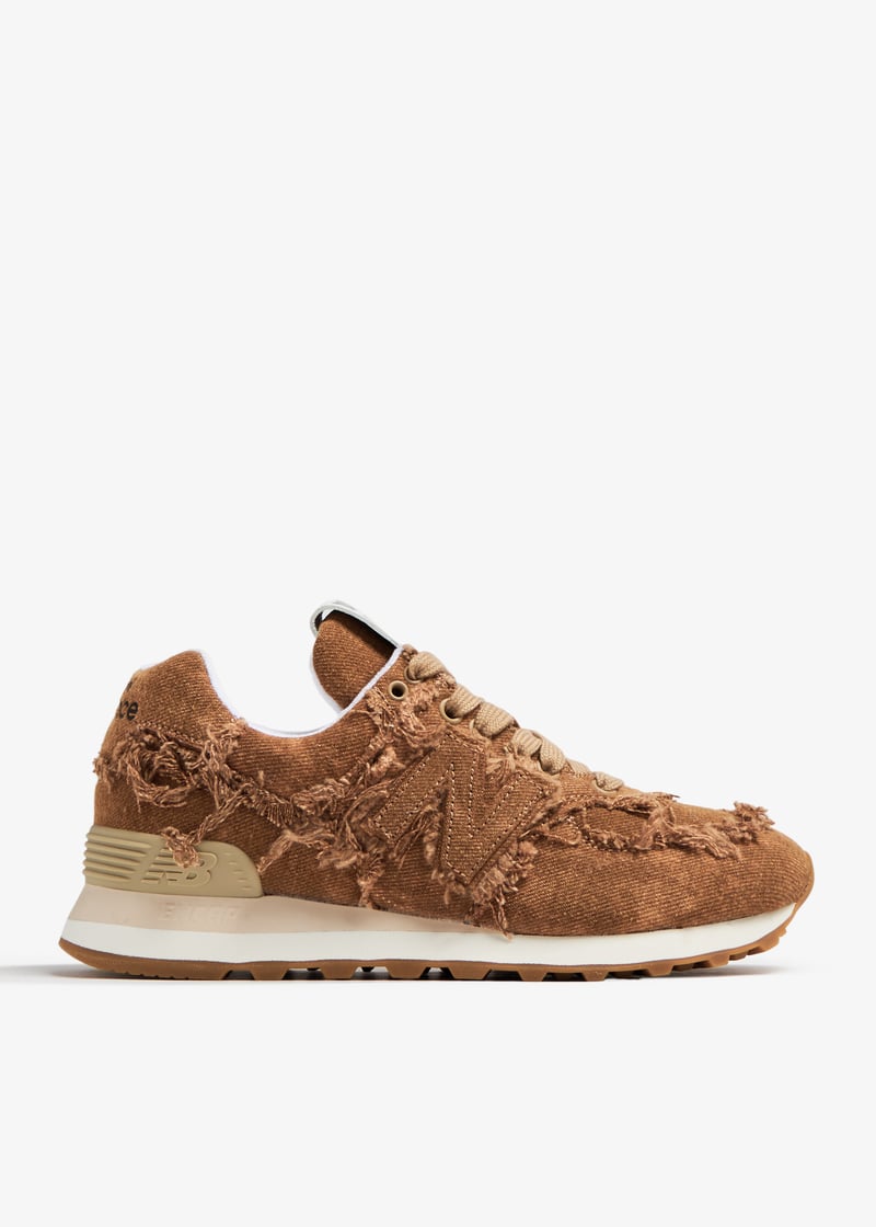 Miu Miu x New Balance 574 denim sneakers for Women - Brown