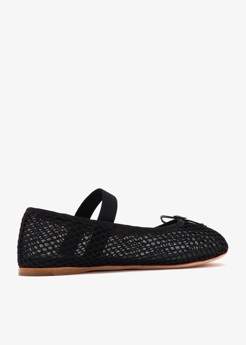 バレエシューズ MIU MIU  Mesh ballerinas Miu Miu Mesh ballerinas for Women - Black in Qatar | Level Shoes