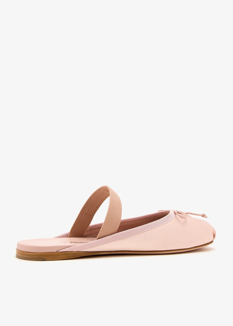 Miu Miu Satin ballerina mules for Women - Pink in UAE