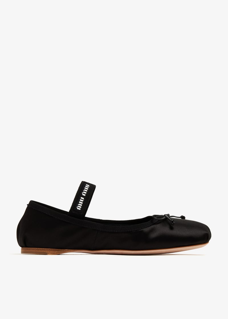 MIUMIU＊ナプラック バレリーナ Black Miu Miu Mesh ballerinas for Women - Black in Qatar | Level Shoes