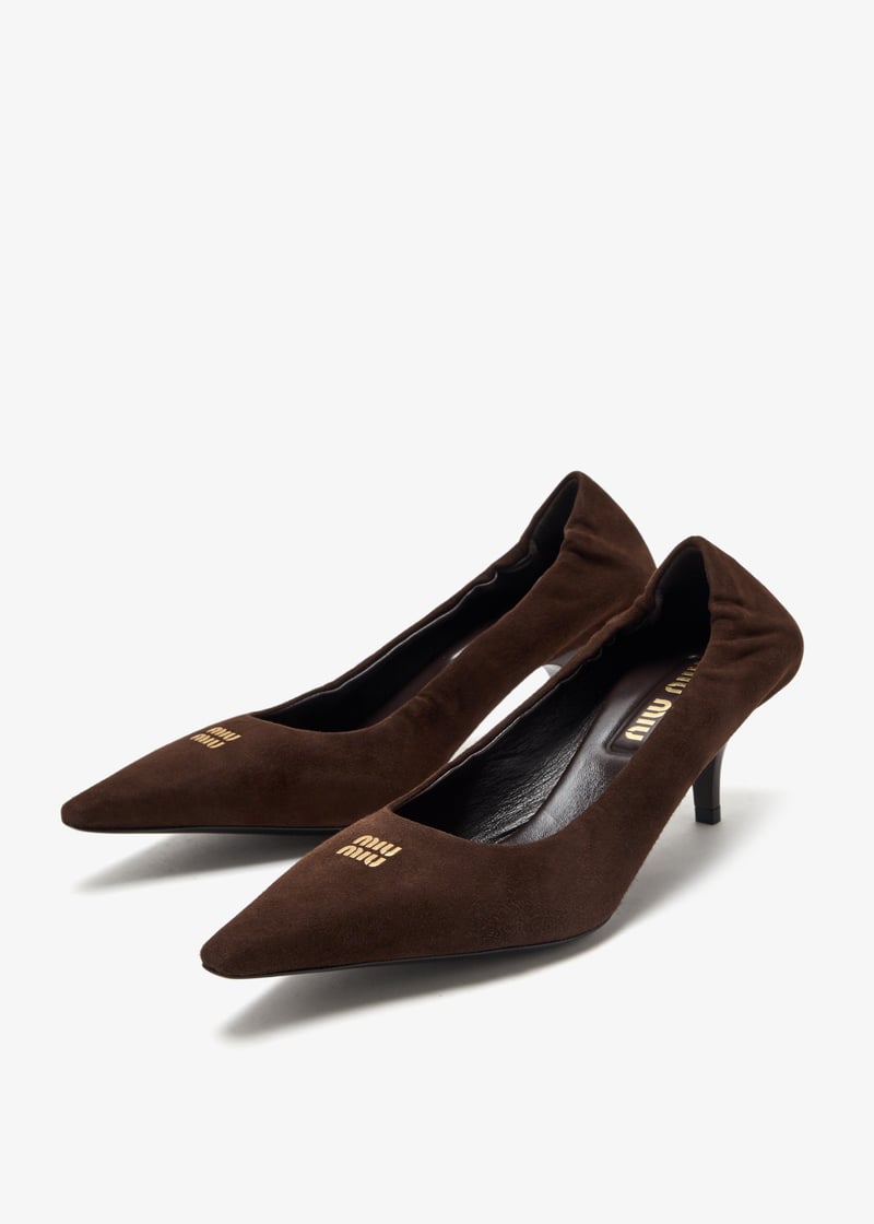 Miu Miu Suede leather pumps for Women - Brown in KSA | Level