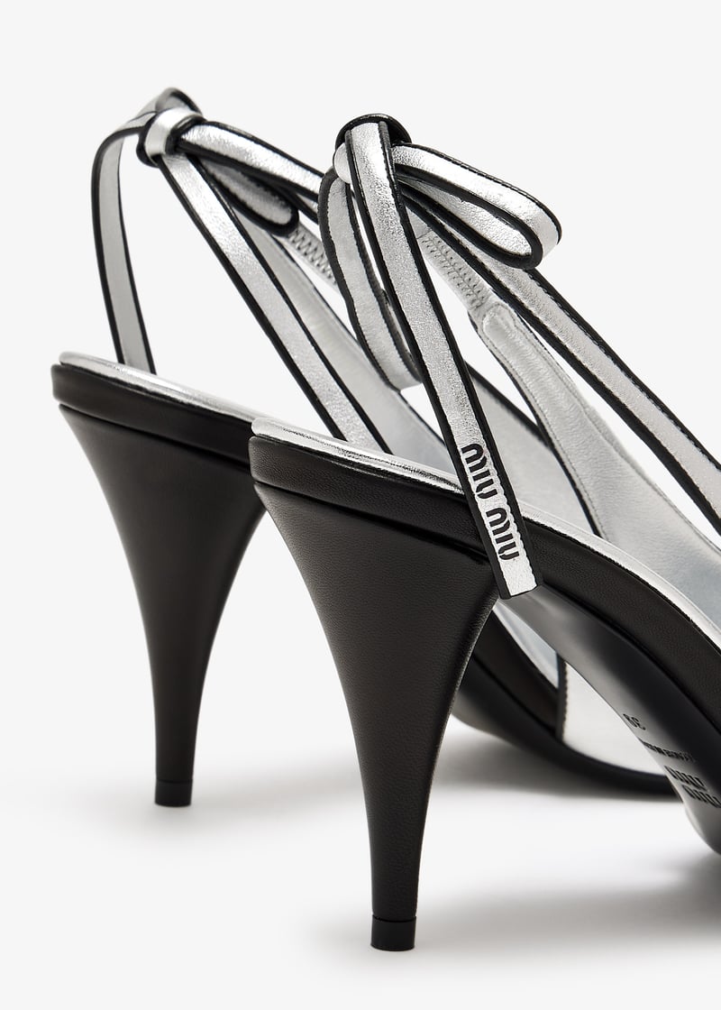 Miu Miu Mordoré nappa leather slingback pumps for Women