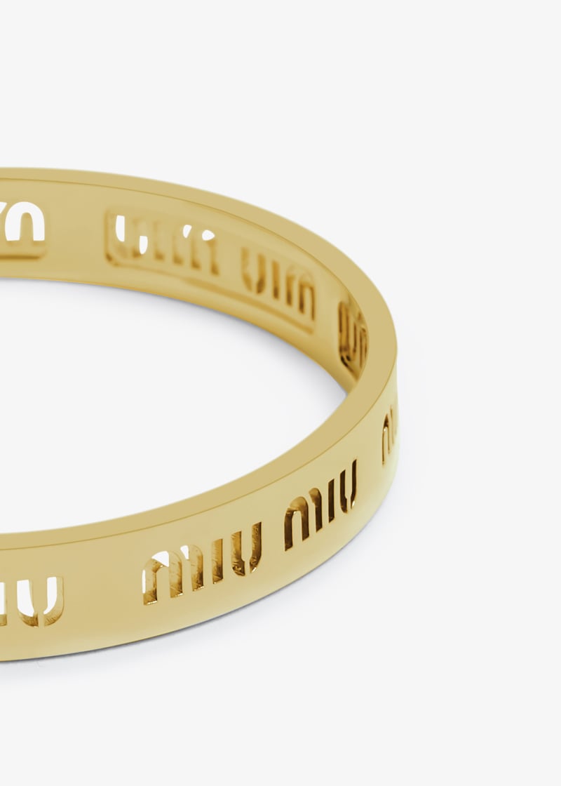 【Miu Miu 】Logo-Engraved Bracelet Miu Miu Laser-Engraved Logo Bracelet - ShopStyle