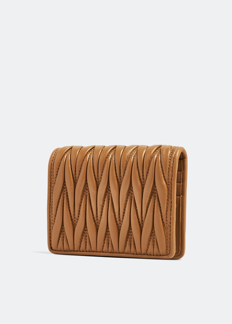 【MIUMIU】MATELASSE FLAP WALLET MIU MIU Matelassé Flap Wallet – Second Nature Boutique