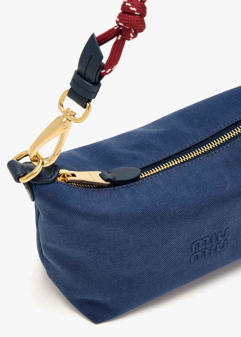 Miu Miu Gabardine pouch for Women - Navy in UAE | Level Shoes