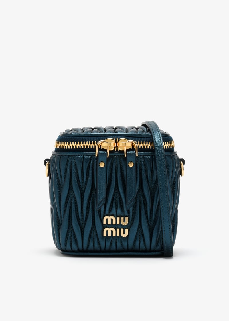 Miu Miu Matelassé nappa leather micro bag for Women - Green