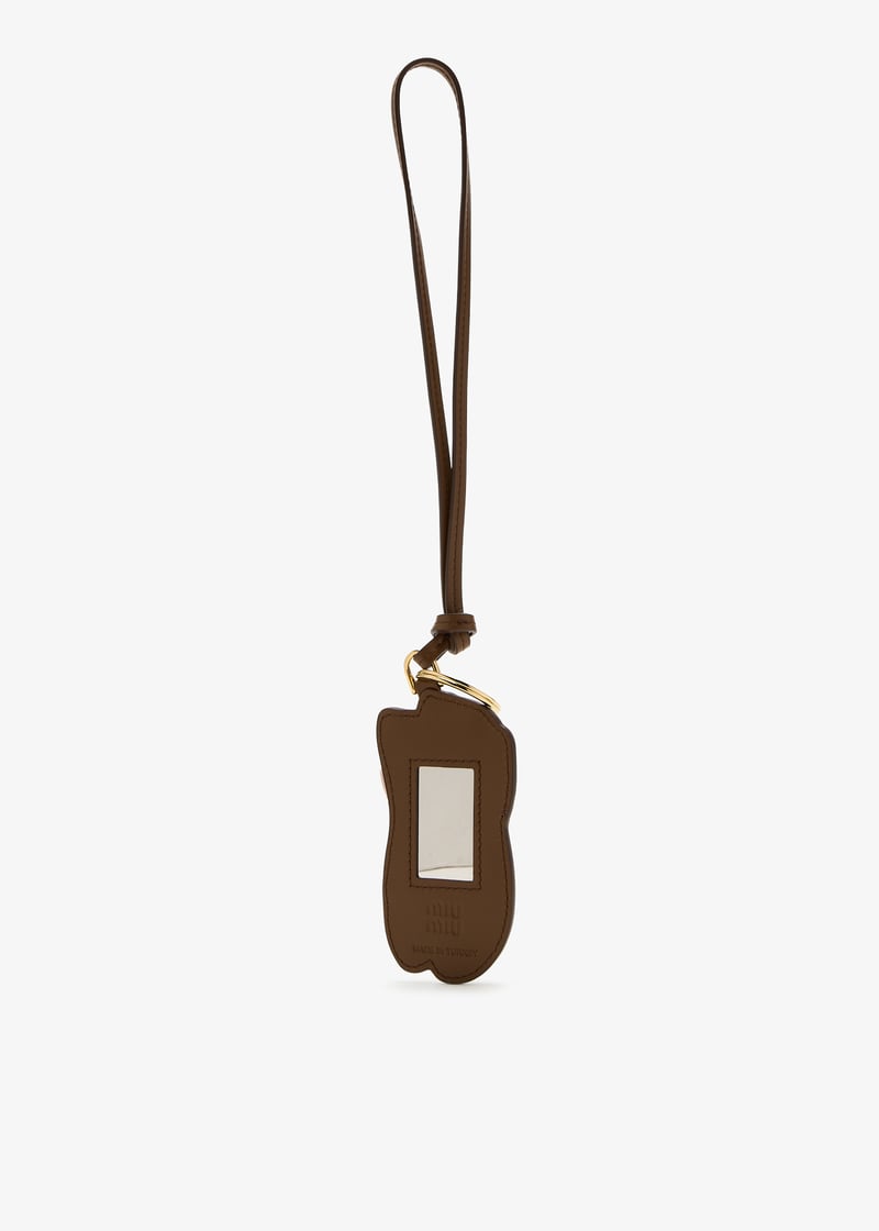 Miu Miu Miu Ballet leather keychain trick for Women - Pink