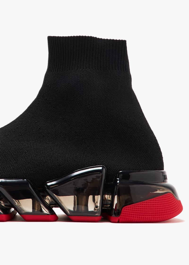 Balenciaga Speed 2.0 clear sole sneakers for Men - Black in