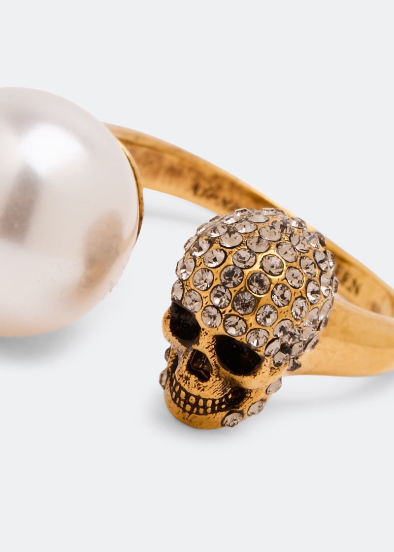 McQueen Skull ring for Women - Gold in UAE | Level Shoes