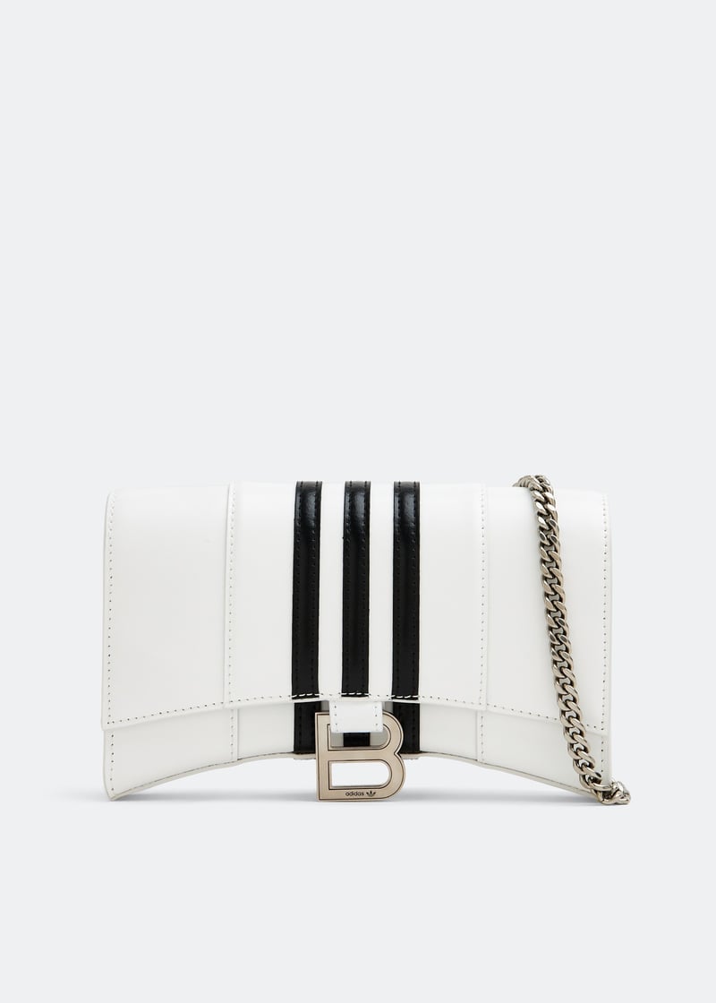 Balenciaga x adidas Hourglass chain wallet for Women - White