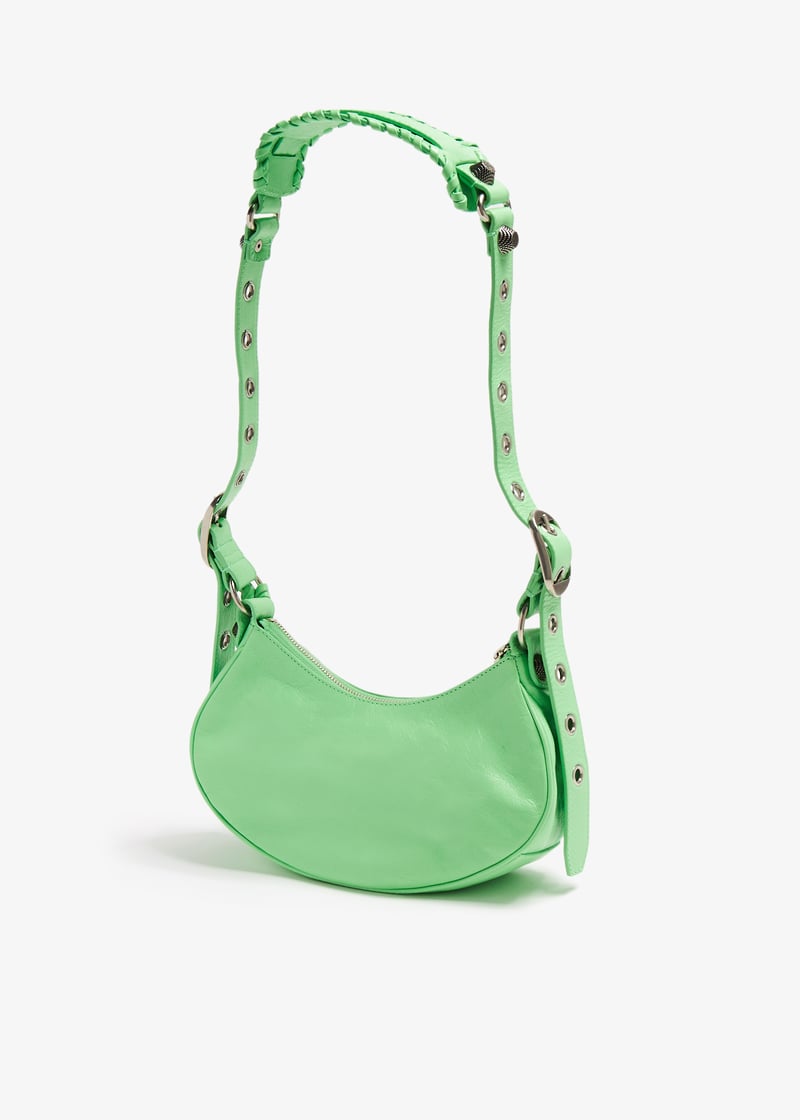 ショルダーバッグ・ポシェット BALENCIAGA Shoulder Bags Women Leather Green/Acid Green NWT $2190 Balenciaga Lindsay Leather Flap Chain Shoulder Bag