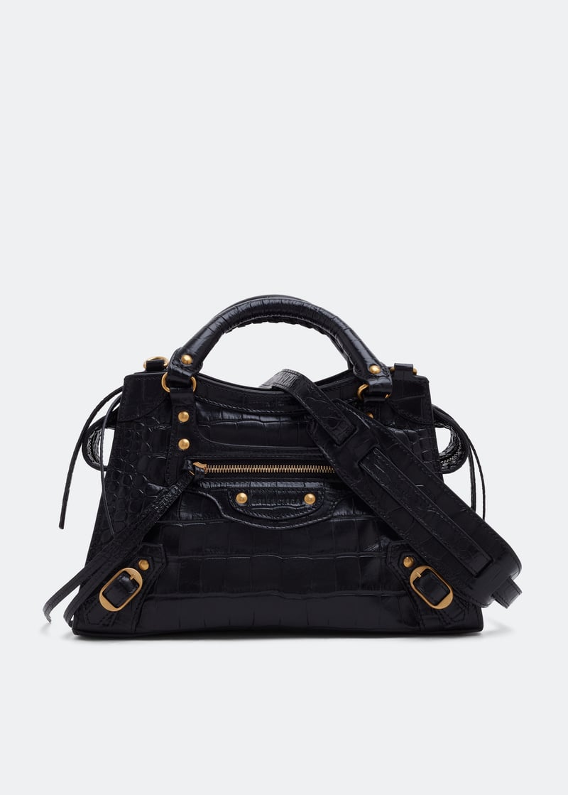 BALENCIAGA NEO CLASSIC CITY XS バッグ Balenciaga Neo Classic City XS Croc-Embossed Top-Handle Bag