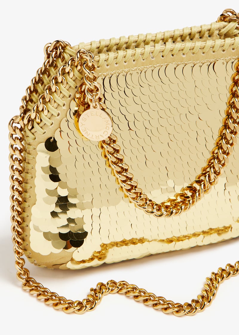 【名品】STELLA McCARTNEY ゴールド バッグ　チェーン　ショルダー ステラマッカートニーチェーンショルダーバッグ 黒 ゴールド金具