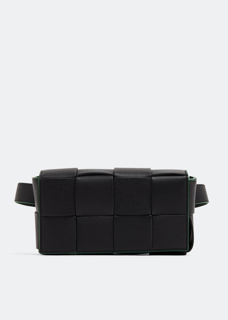 直営店☆BOTTEGA VENETA☆ MINI CASSETTE フォンポーチ バッグ Bottega Veneta Mini Cassette belt bag for Men - Black in