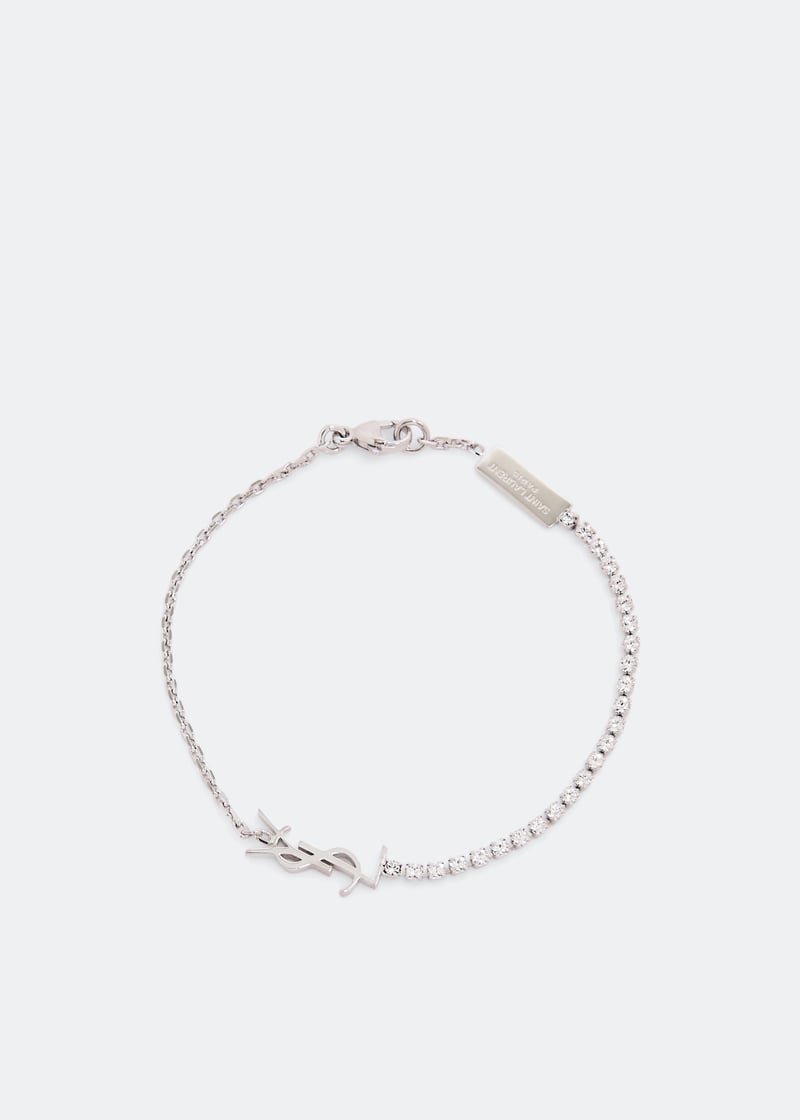 Saint Laurent Opyum rhinestone bracelet for Women - Silver
