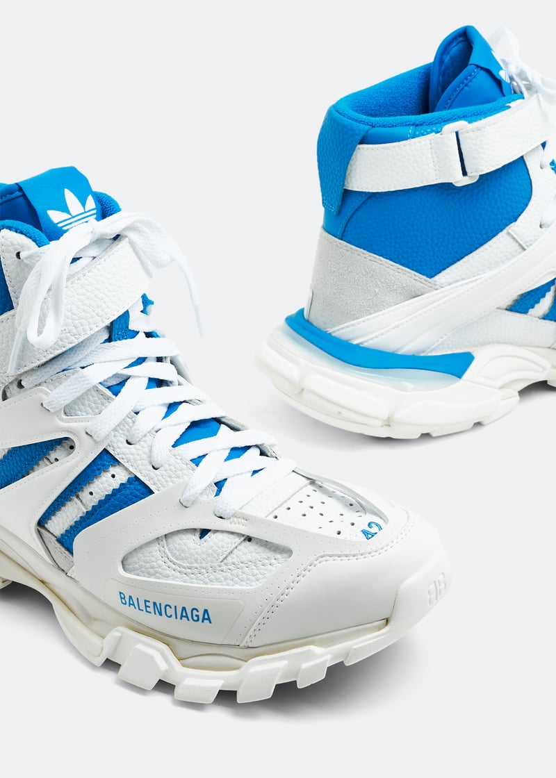 スニーカー BALENCIAGA  Balenciaga Sneakers Men Fabric White/Blue Balenciaga Men's Cargo Microfiber & Mesh Grey / White / Blue
