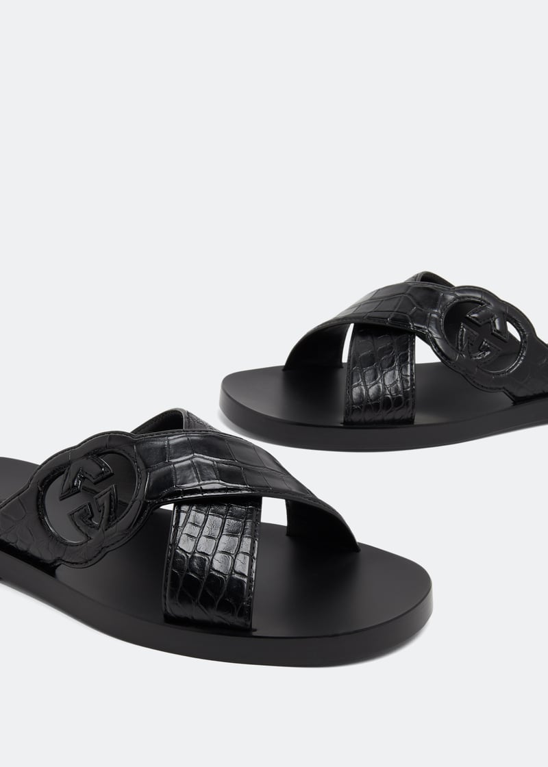Gucci Nojum sandals for Men - Black in UAE | Level Shoes
