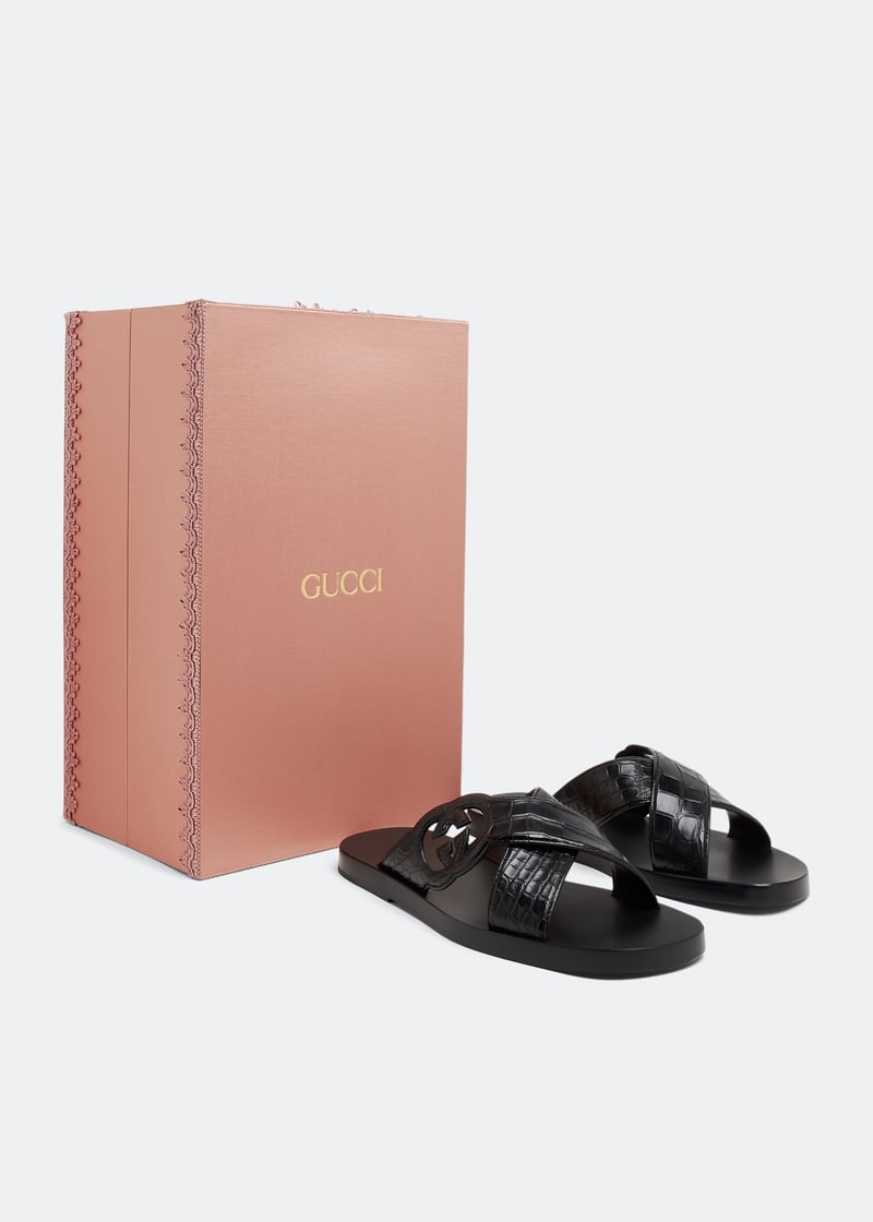 Gucci Nojum sandals for Men - Black in UAE | Level Shoes