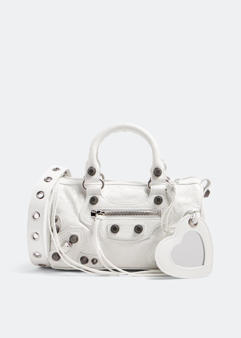 【バレンシアガ】セール！LE CAGOLE ミニ ダッフルバッグ White Balenciaga Le Cagole mini duffle bag for Women - White in