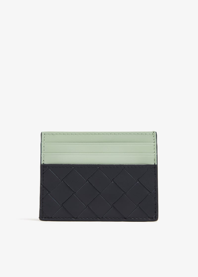 ★BOTTEGA VENETA★ Intrecciato Card Holder Midnight Blue 607 Bottega Veneta Intrecciato business card case for Women
