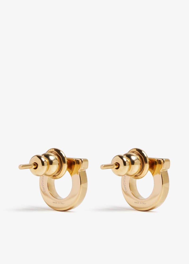 Ferragamo Gancini crystal earrings for Women - Gold in KSA