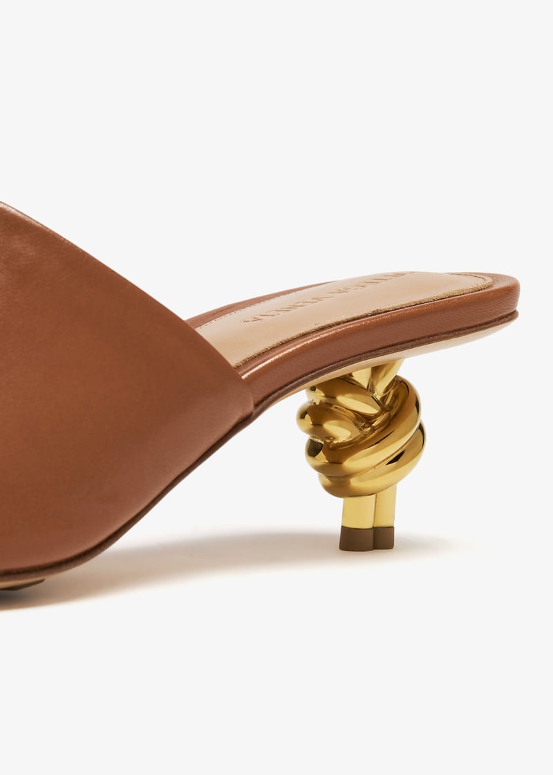 Bottega Veneta Knot mules for Women - Brown in UAE | Level Shoes
