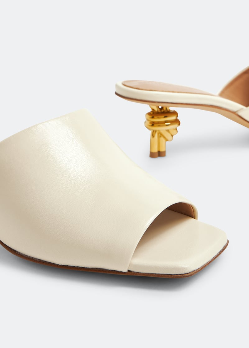 Bottega Veneta Knot mules for Women - Beige in UAE | Level Shoes