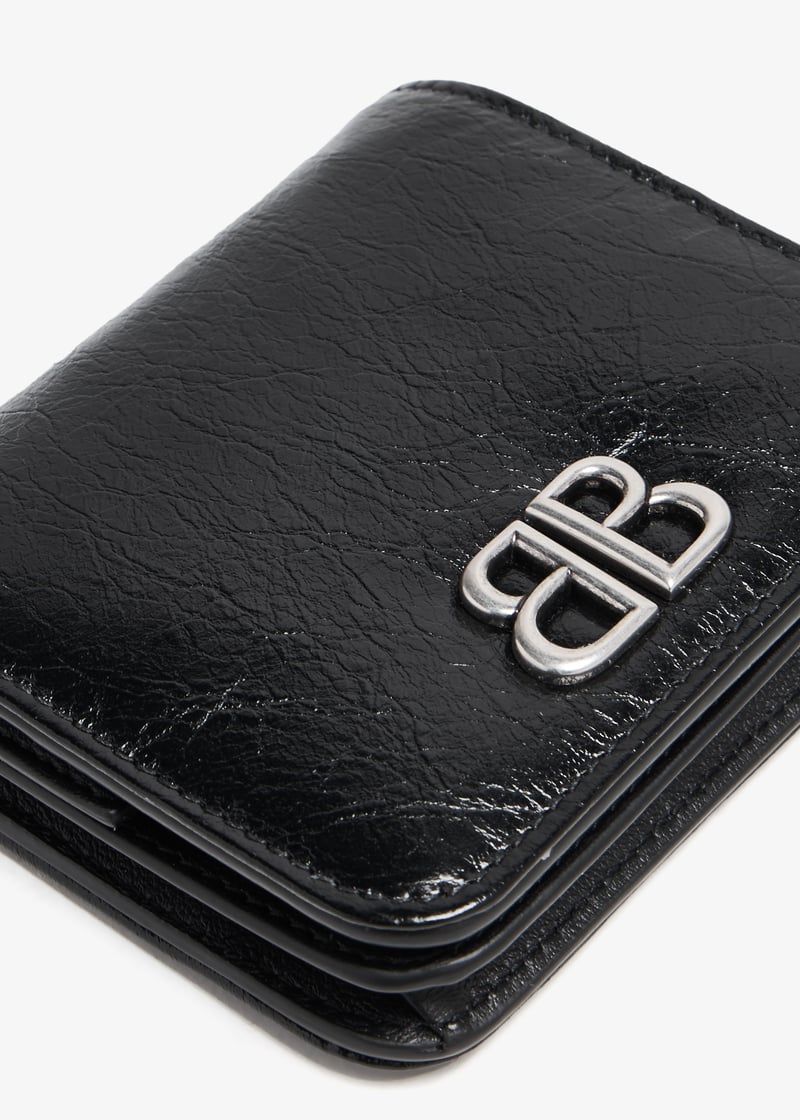Balenciaga Monaco flap coin card holder for Women - Black in