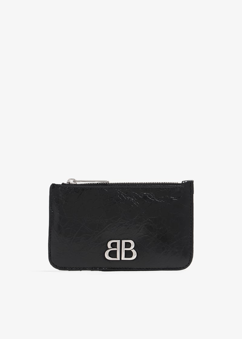 Balenciaga Monaco long coin and card case for Women - Black