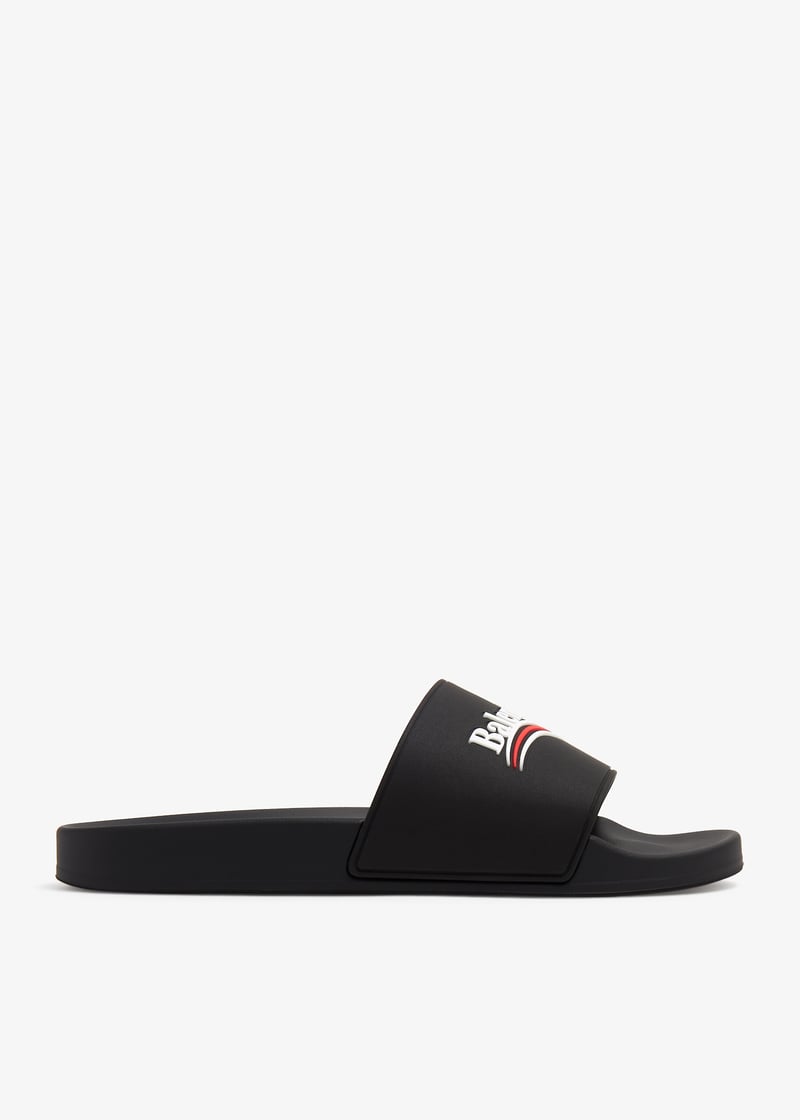 Balenciaga Pool slides for Men - Black in UAE | Level Shoes