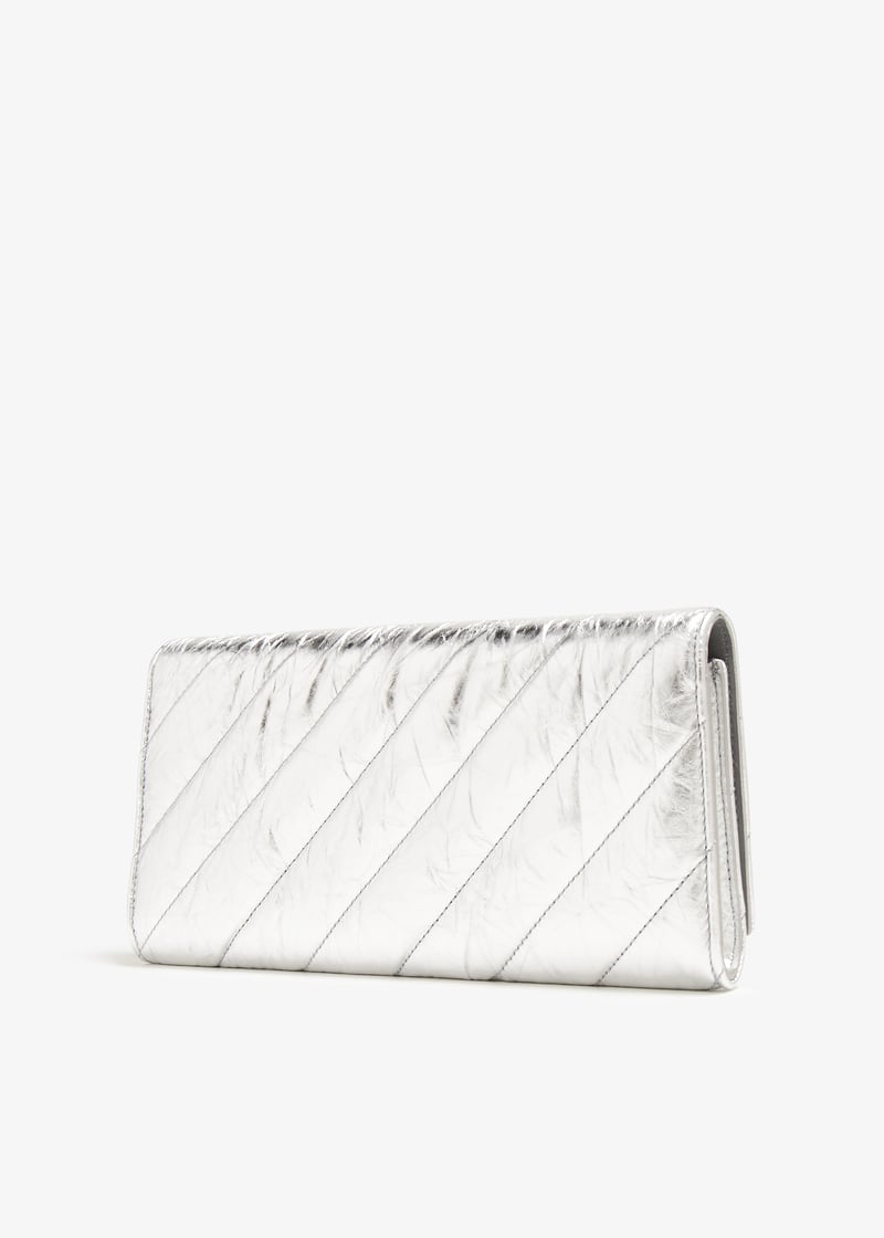 Balenciaga Crush chain wallet for Women - Silver in UAE