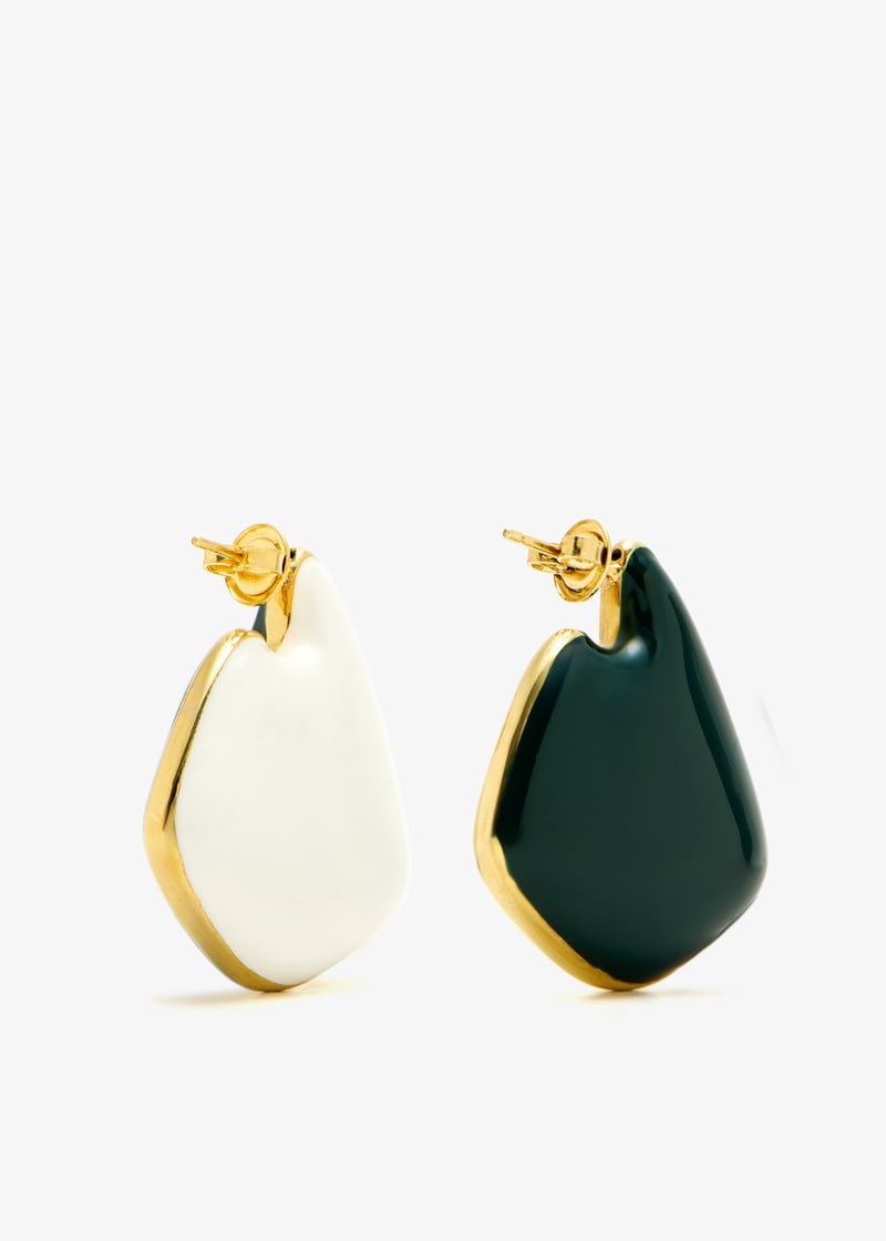 BOTTEGA VENETA☆ Fin Small 18K Gold Sterling Silver Earrings Fin Small 18kt gold-plated sterling silver earrings in gold