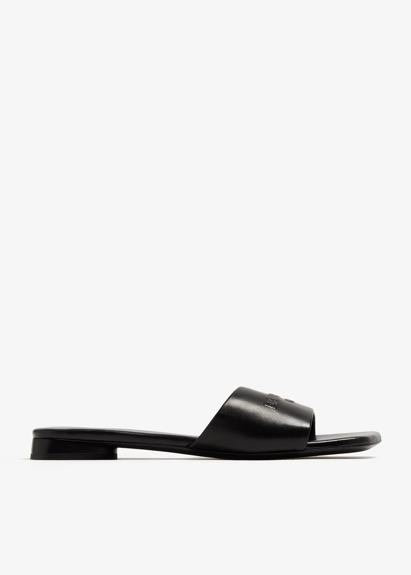 【Balenciaga】DUTYFREE SANDAL◆787293WBCW0 Women's Duty Free Flat Sandal in Black | Balenciaga US