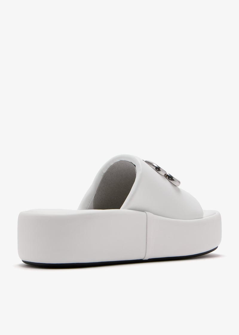 Balenciaga Rise slide sandals for Women - White in UAE
