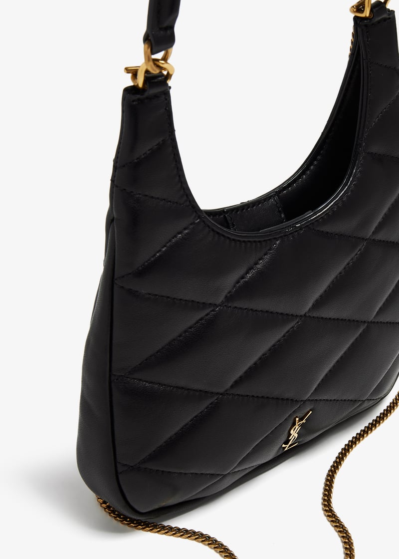 24PF new/Saint Laurent SadeミニYSLホーボーバッグ Bag Black SAINT LAURENT Sade mini quilted leather tote | NET-A-PORTER