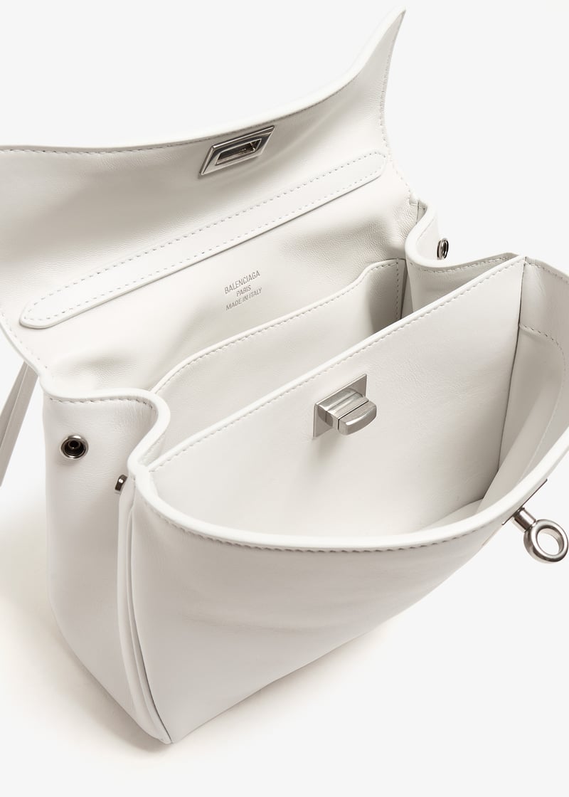 ［25ss新作］Balenciaga White Small Rodeo Satchel Rodeo Mini leather tote bag in white - Balenciaga | Mytheresa