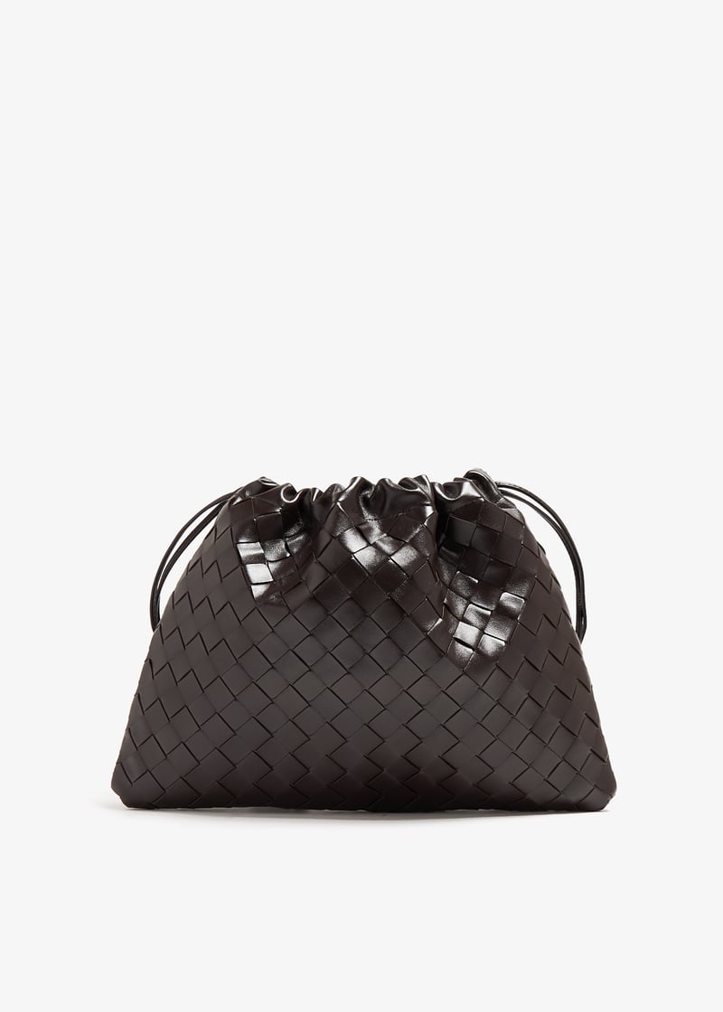クラッチバッグ BOTTEGA VENETA Leather Dustbag clutch Bottega Veneta - Dustbag Black Leather Clutch | Mitchell Stores