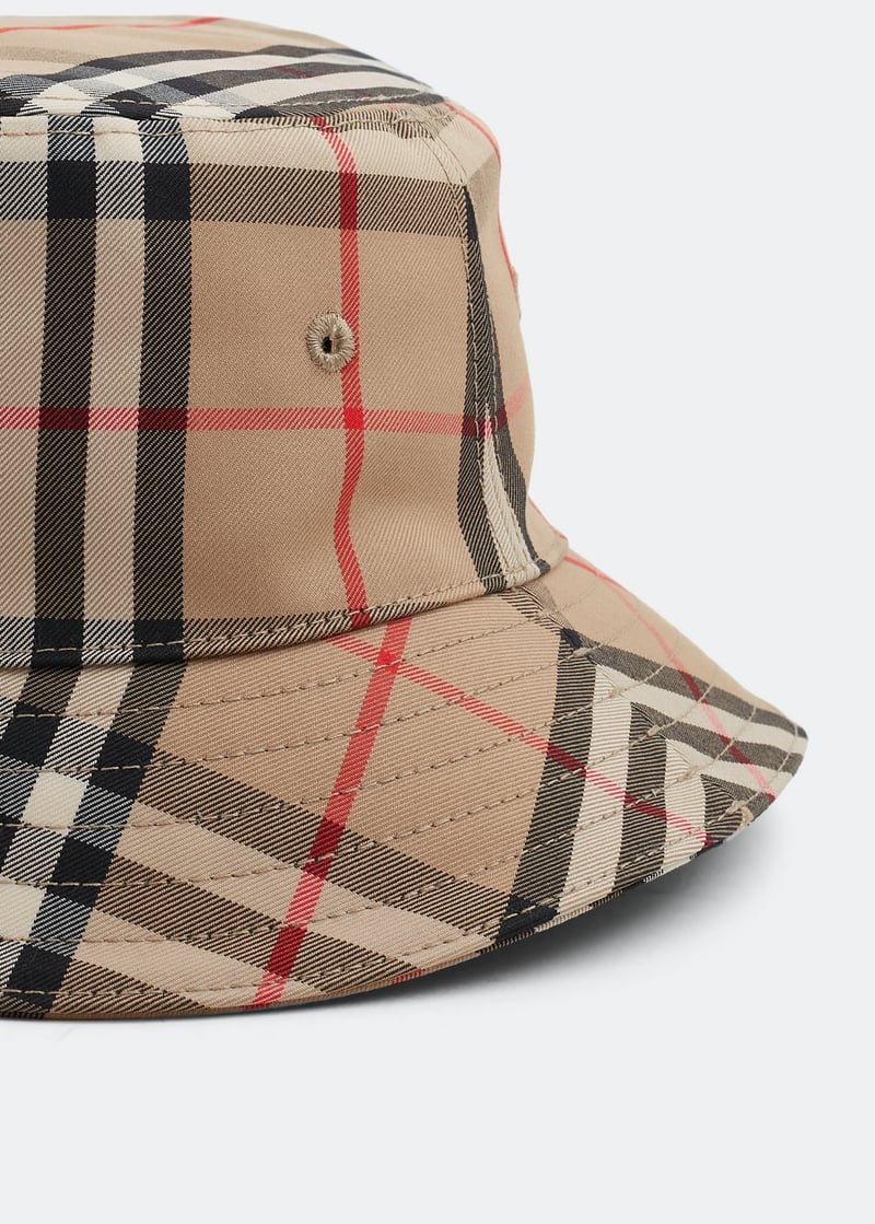 Burberry Checked bucket hat for Baby - Beige in UAE | Level