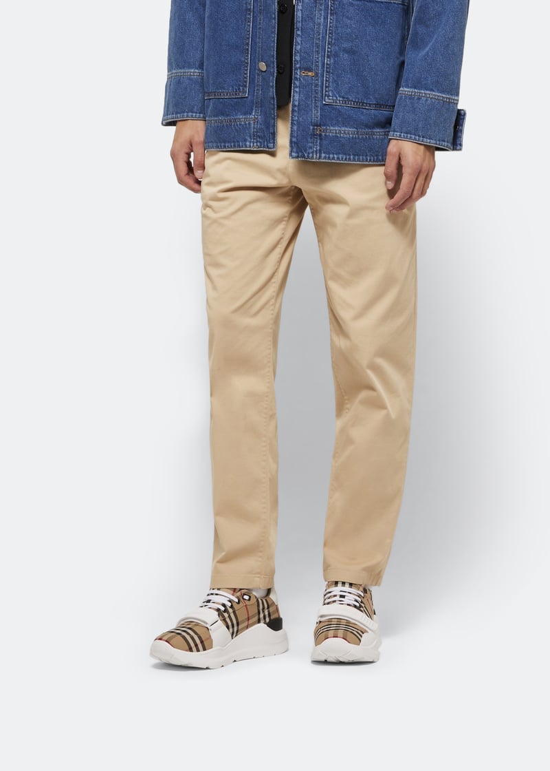 スニーカー BURBERRY Men Sneakers Beige 8048577 Burberry Vintage check cotton blend sneakers - Dark Beige
