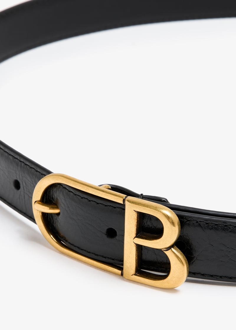 Balenciaga Classic B belt for Women - Black in UAE | Level Shoes