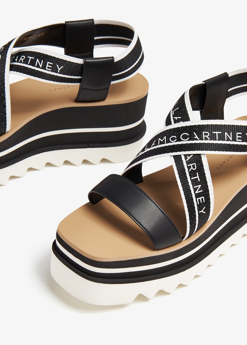 【関税&送料込】Stella Mccartney Sandal Sneak-Elyse Eco Women Ebony black Sneak-Elyse Platform Sandals | Stella
