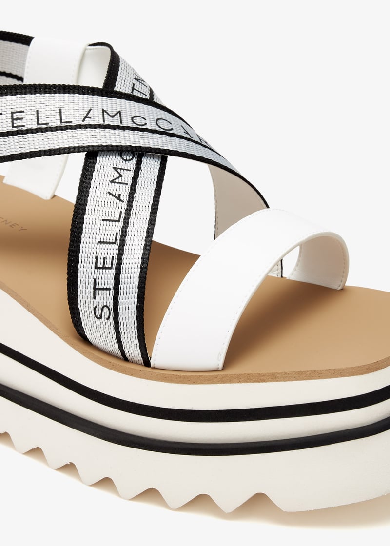 【Stella McCartney】 Striped platform sandals Women Brandy Sneak-Elyse Platform Sandals | Stella McCartney US