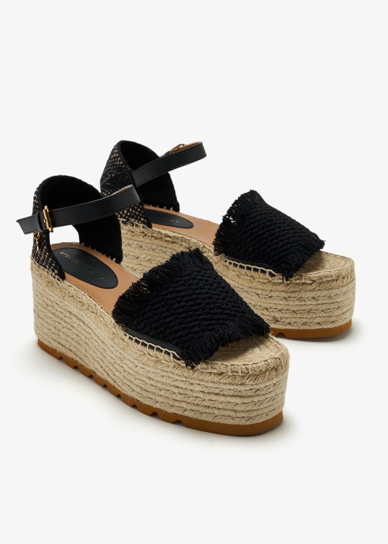 Stella McCartney Gaia platform wedges for Women - Black in