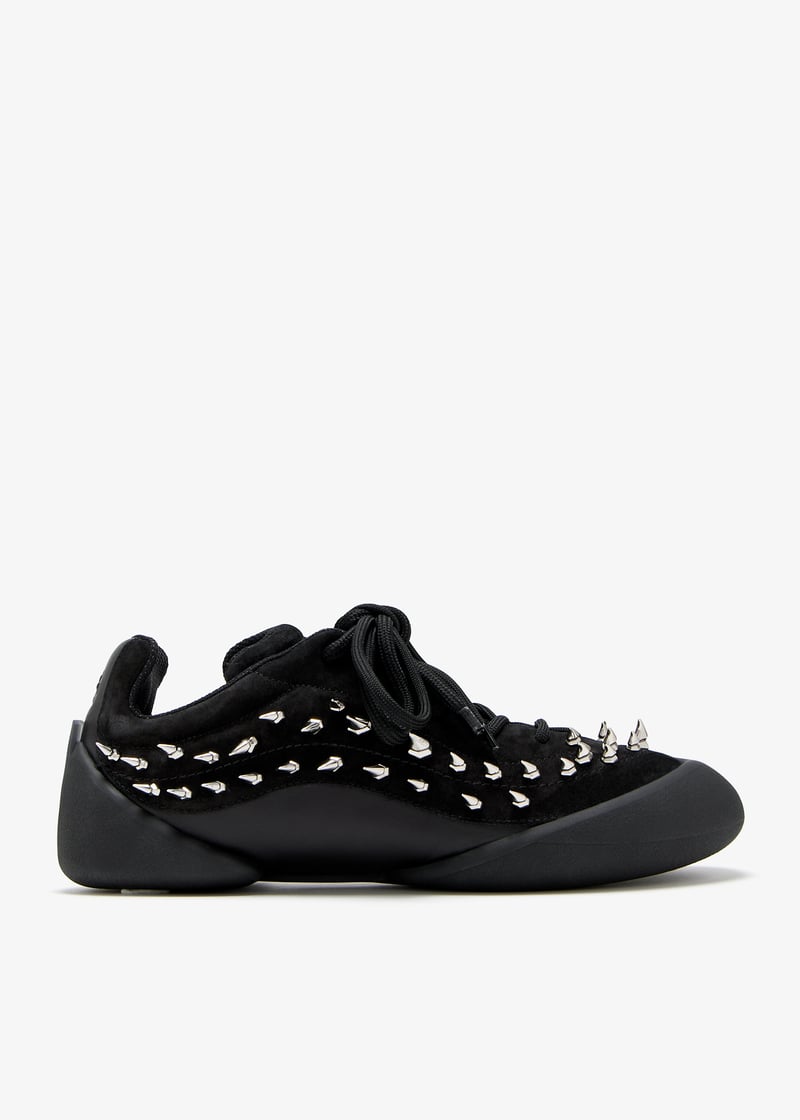 McQueen Flexion studded sneaker for Men - Black in Qatar
