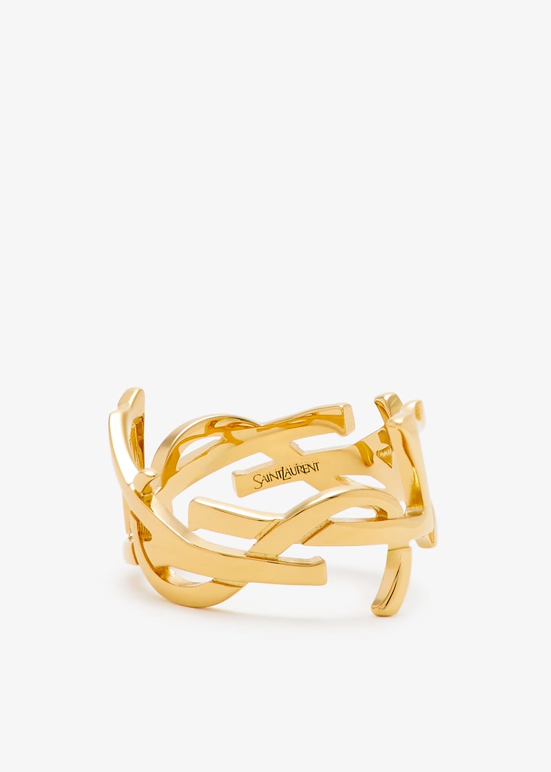 Saint Laurent Cassandre scarf ring for Women - Gold in