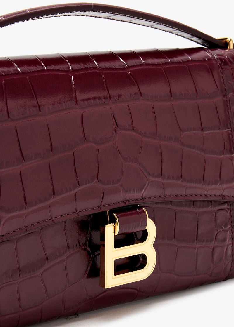 25SS new/BALENCIAGA Hourglassショルダーバッグ Bag Burgundy Hourglass Pouch With Handle Dark Burgundy | The Webster