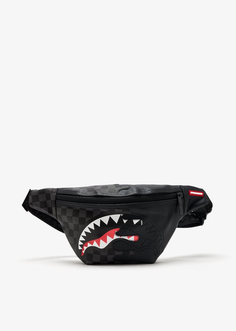 限定品★SPRAYGROUND Unfinished Shark クロスボディ シャーク Spray Ground Unfinished Shark crossbody bag for Men - Black